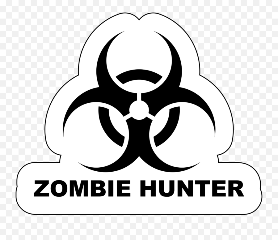 Zombie Hunter Biohazard Symbol - 375x325 Inch Sticker Biohazard Png,Bio Hazard Logo