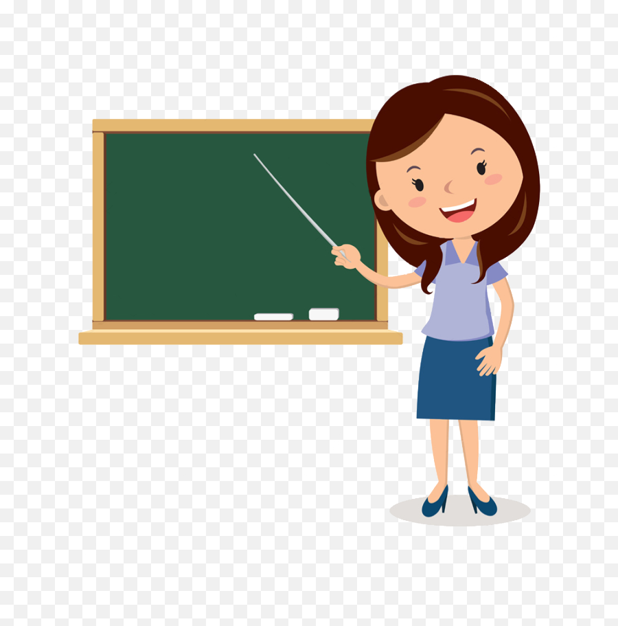 Download Hd Teacher Cartoon Blackboard - Teacher Animation Teacher Cartoon Png,Blackboard Png