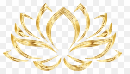 Aurumized Lotus Flower No Background - Golden Logo Png