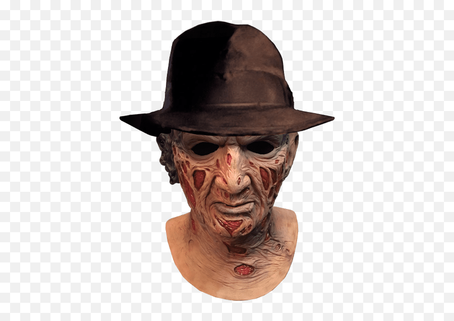 Deluxe Freddy Krueger Mask With Fedora Hat - Freddy Krueger With Hat Png,Freddy Krueger Png