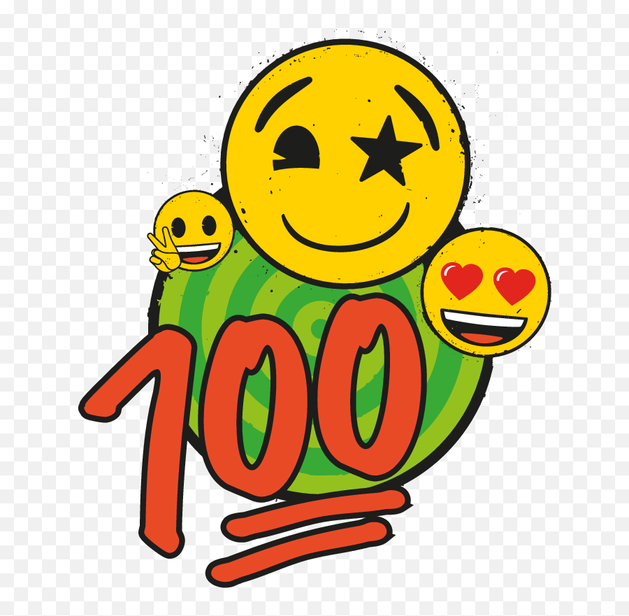 Emoji U2013 The Official Brand Inked - 100 Point Faces Smiley Png,100 Emoji Png