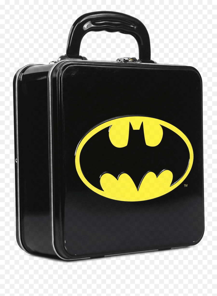 Batman Logo Embossed Tin Tote - Batman Logo Looks Like Tooth Png,Pictures Of Batman Logo