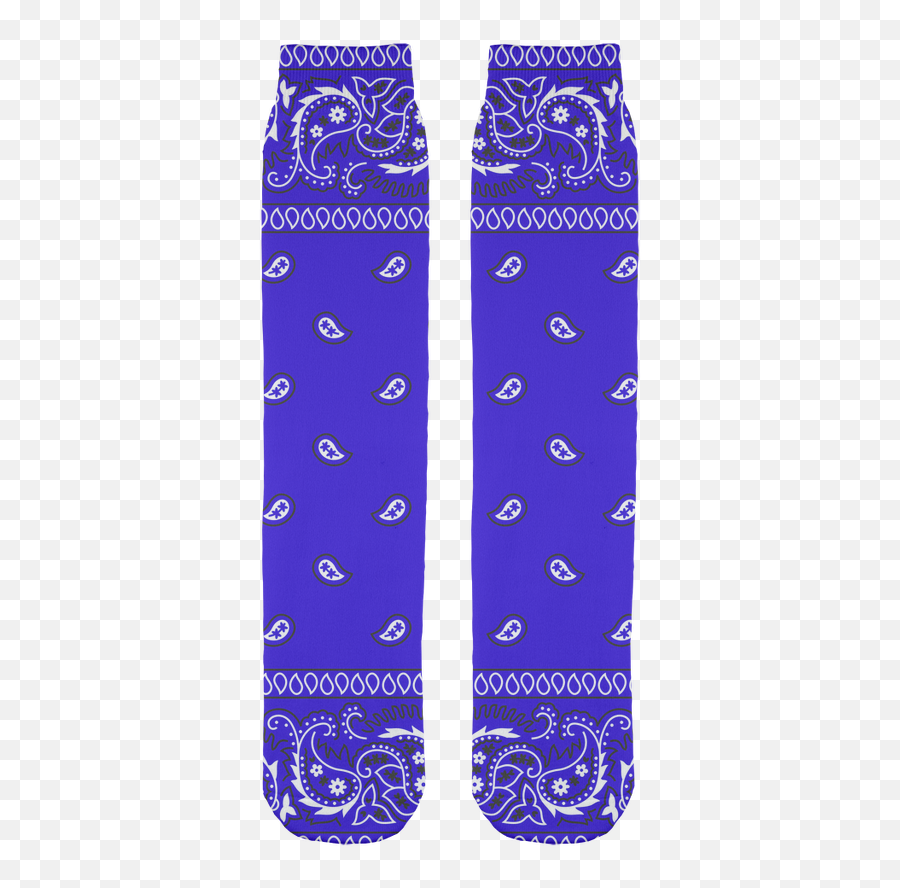Royal Blue Bandana Print Socks - Electric Blue Png,Bandana Transparent