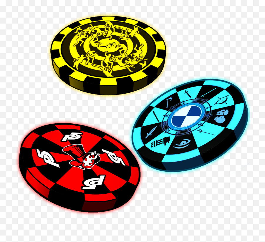 Some Persona Designed Poker Chips I Made Recently My Fav Is - Persona 5 Poker Chips Png,Poker Chip Png