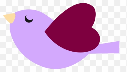 Bird - Clipart Cute Birds Art 600x341 Png Purple