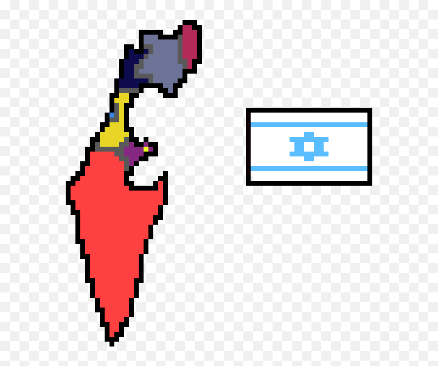 Political Map Of Israel U0026 Flag Final Version Pixel Art Maker - Israel Flag Pixel Art Png,Israel Flag Png