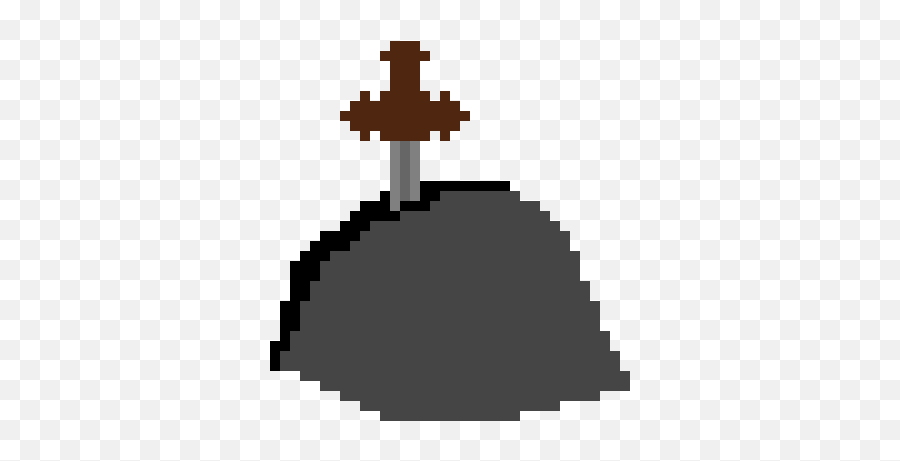 Sword In Stone Pixel Art Maker - Pixel Sword In Stone Png,Sword Silhouette Png