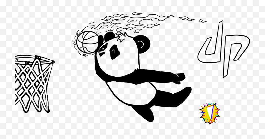 Download Hd Dudeperfect Panda - Cartoon Transparent Png For Basketball,Panda Transparent