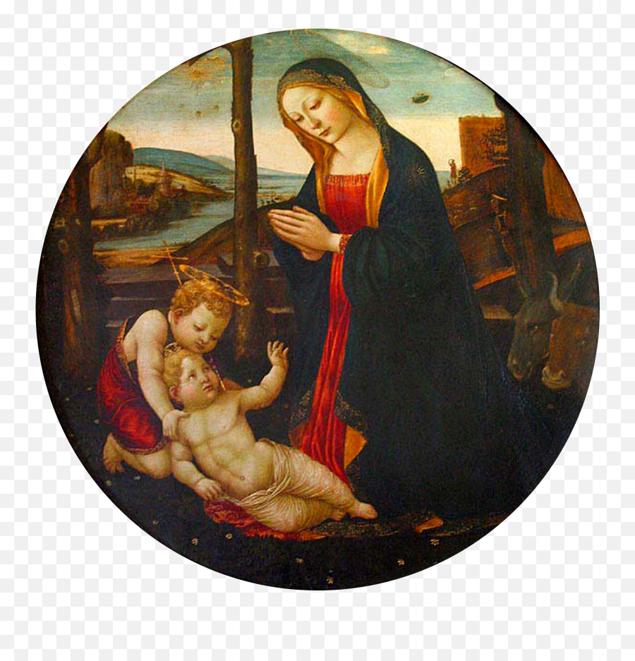 Ufo In A 15th Century Painting - Madonna Com São Giovannino Png,Realistic Ufo Png