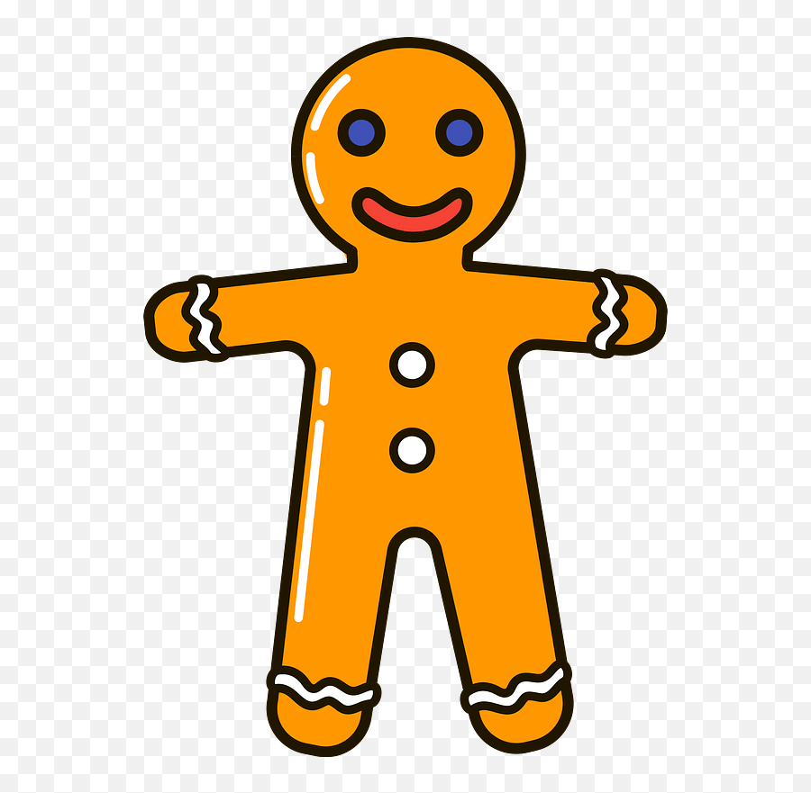 Gingerbread Man Clipart - Happy Png,Gingerbread Man Transparent