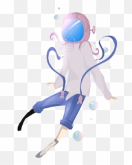 An Astronaut In Water Sticker Gif Gfycat - Transparent Gif Pixel png