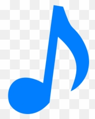 Blue Clipart Music Note - Clear Background Transparent Notes Vector png