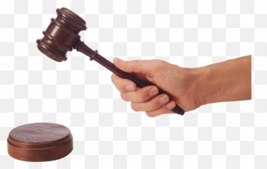 Gavel Judge Hammer In Hand Png Image - With