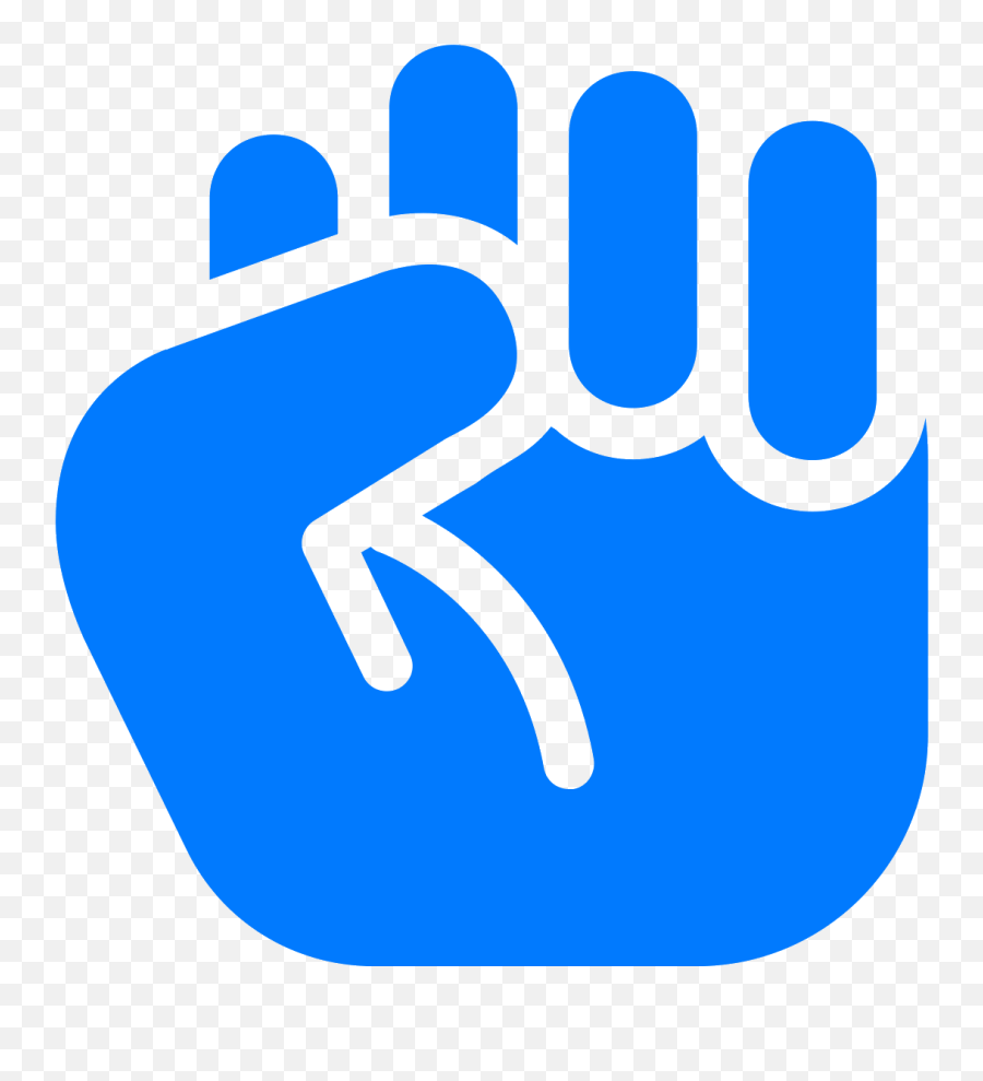Clenched Fist Icon Download Clipart - Full Size Clipart Blue Fist Icon Png,January Icon