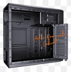 Fingers Opulent Pc Cabinet With Exclusive Flipping Door - Fingers Opulent Cabinet Png,Fan Icon On Computer Case