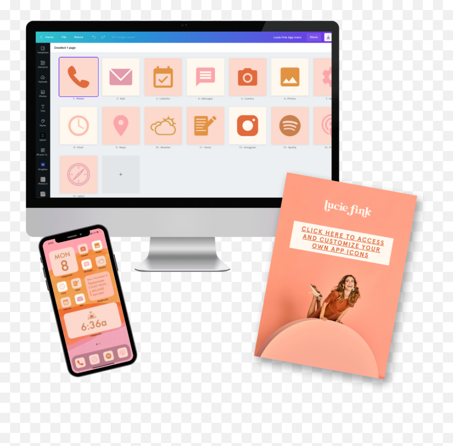 Lucie Fink Ios Icons Customizable Template U2014 Png Customization Icon