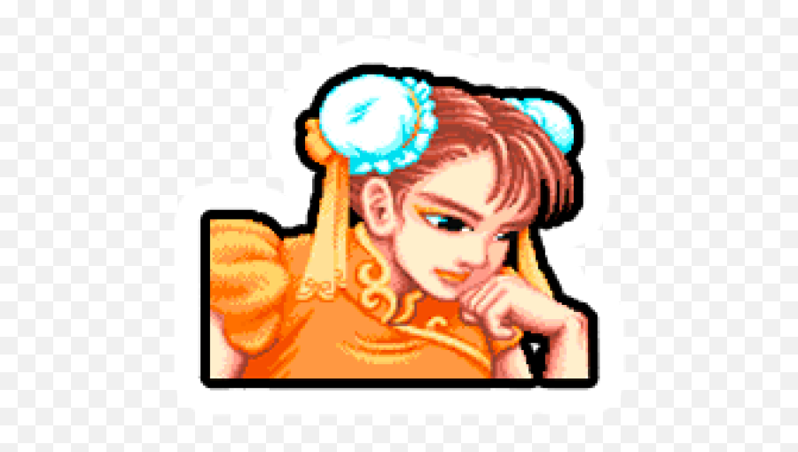 Sticker Maker - Street Fighter Ii Chun Li Sf2 Portrait Png,Street Fighter Ii Logo