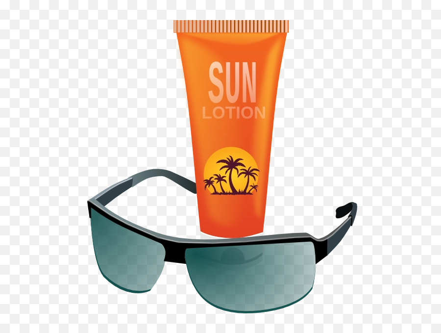 Download Free Png Sunglasses With Sun Tan Lotion Clip Art - Transparent Sun Tan Lotion,Sunglasses Vector Png
