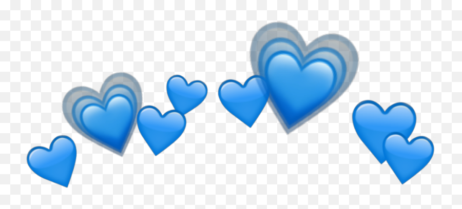 Download Hd Blue Heart Tumblr Png Clipart - Heart Emoji Transparent,Blue Heart Png