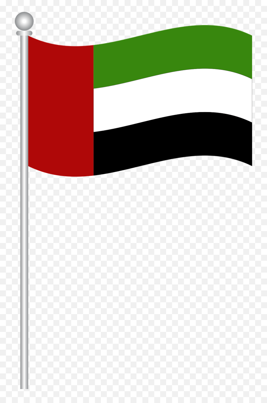 Flag Of Uae World - Free Vector Graphic On Pixabay Uae Flag Clipart Png,American Flag Waving Png