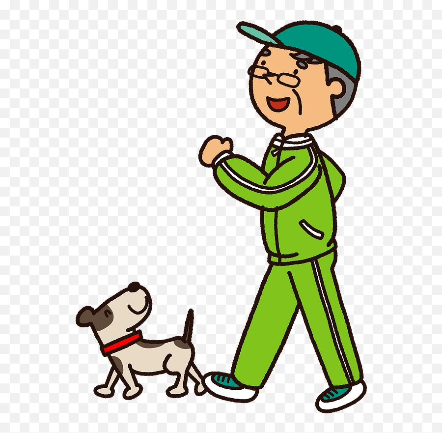 Senior Man Walking Dog Clipart Free Download Transparent - Cliparts Power Walking Png,Man Walking Png
