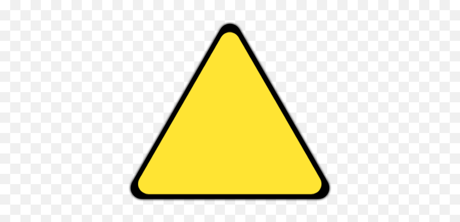 Yellow Triangle With Black Outline - Meaning Yellow Square Black Triangle Road Sign Png,Triangle Outline Png