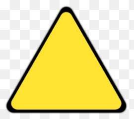 Yellow Triangle With Black Outline - Meaning Square Road Sign png