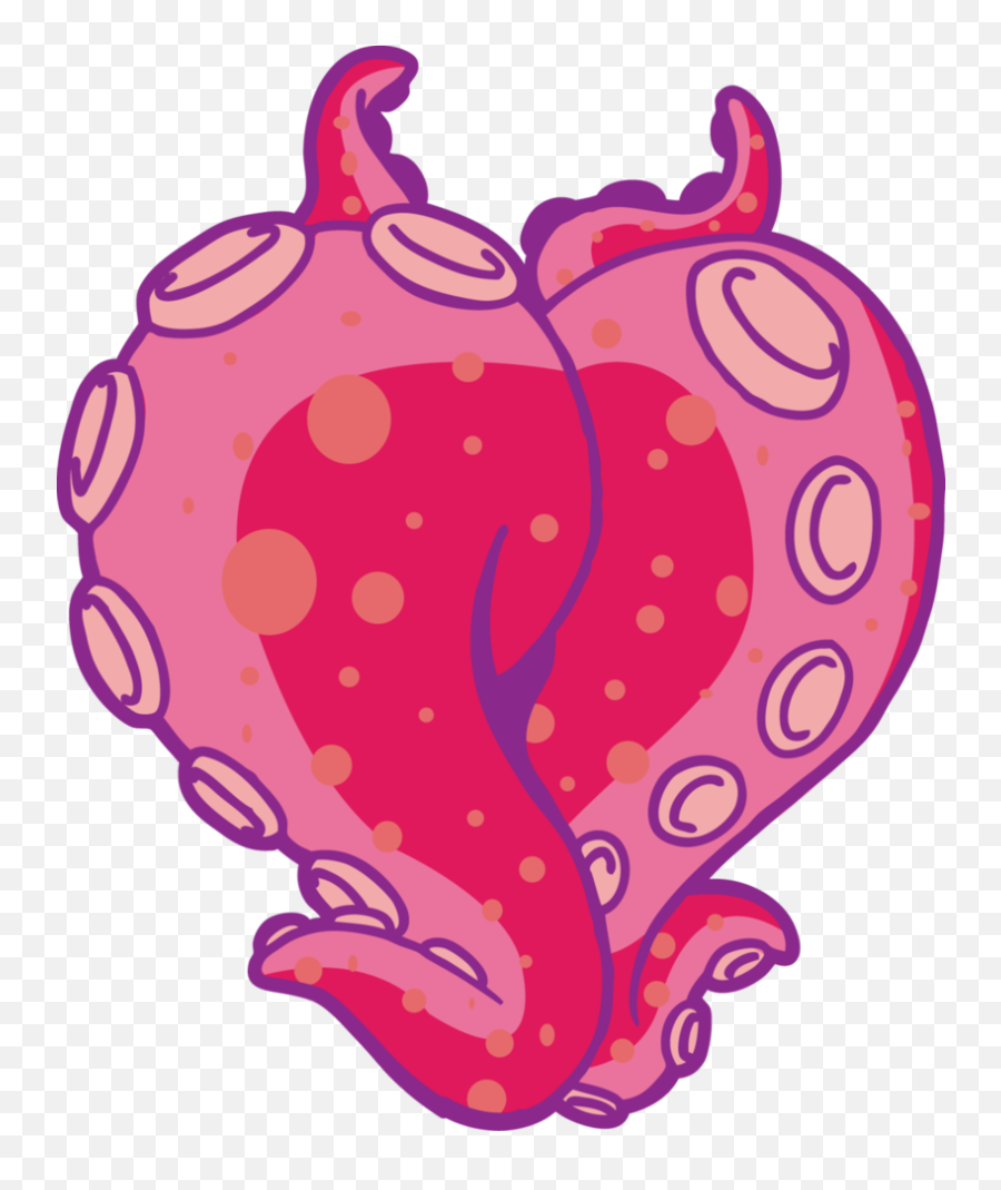 Heart By Rizden - Tentacle Pink Clipart Full Size Clipart Tentacle Heart Emote Png,Tentacle Png