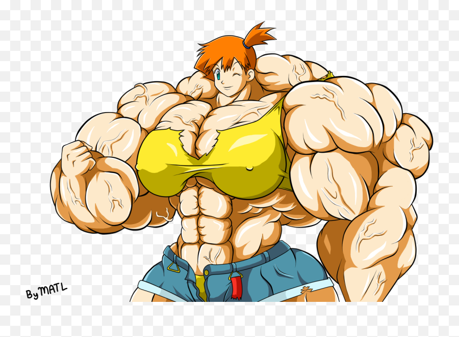 Pokemon Misty Muscle Png Image With No - Ash Mom Mr Mime,Misty Png