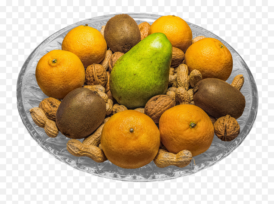 Fruit Pear Kiwi Lemons Bowl - Food Png,Lemons Png