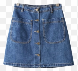 Dress Up Like A Korean Chic This Fall - Denim Skirt Transparent Png,Skirt Png