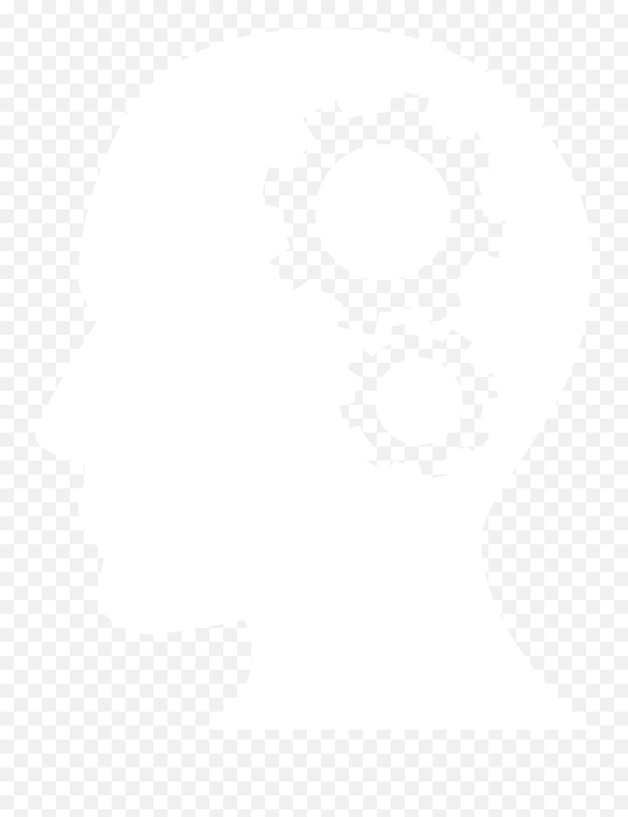 Download Head With Cogs White - Technical Icon Png,Cogs Png