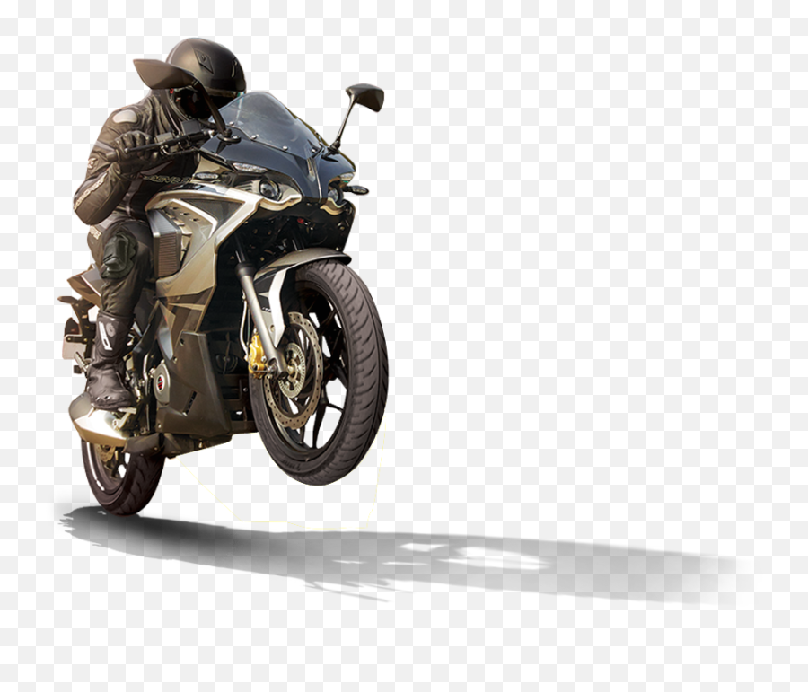 Bajaj Motorcycle With Rider Png - Transparent Motorbike Rider Png,Bike Rider Png