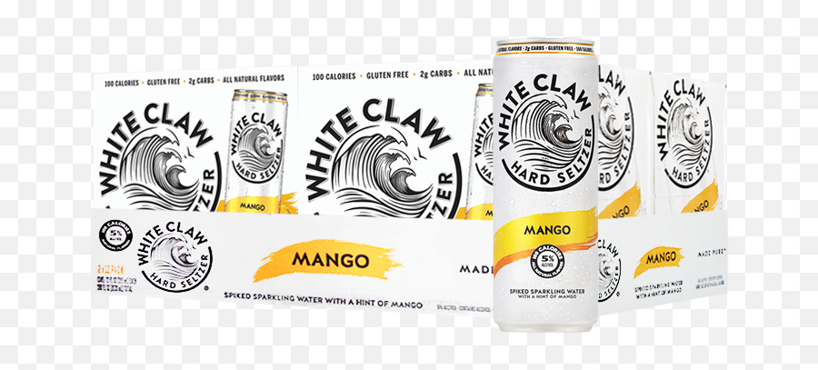White Claw Mango Hard Seltzer - White Claw Png Transparent Case,White Claw Logo Png