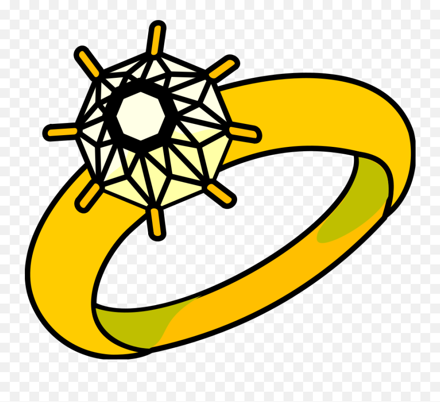 Diamond Ring Engagement Clipart - Ring Cliparts Png,Ring Clipart Png