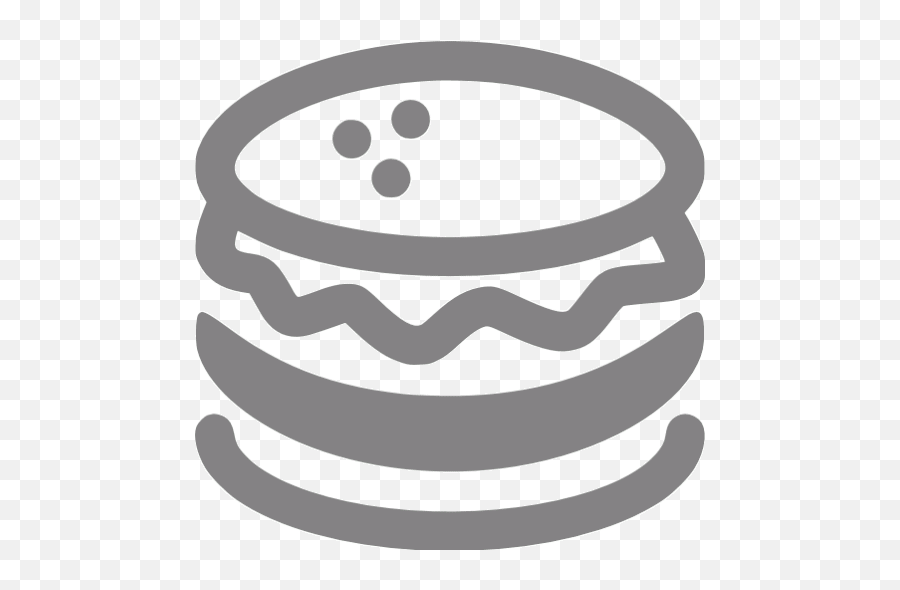 Gray Hamburger Icon - Food White And Black Icon Png,Hamburger Icon Png
