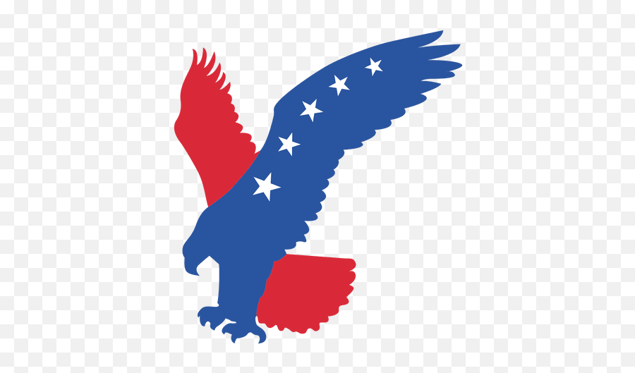 American Flag Print Eagle - Transparent Png U0026 Svg Vector File Eagle Clipart Red And Blue,America Flag Png