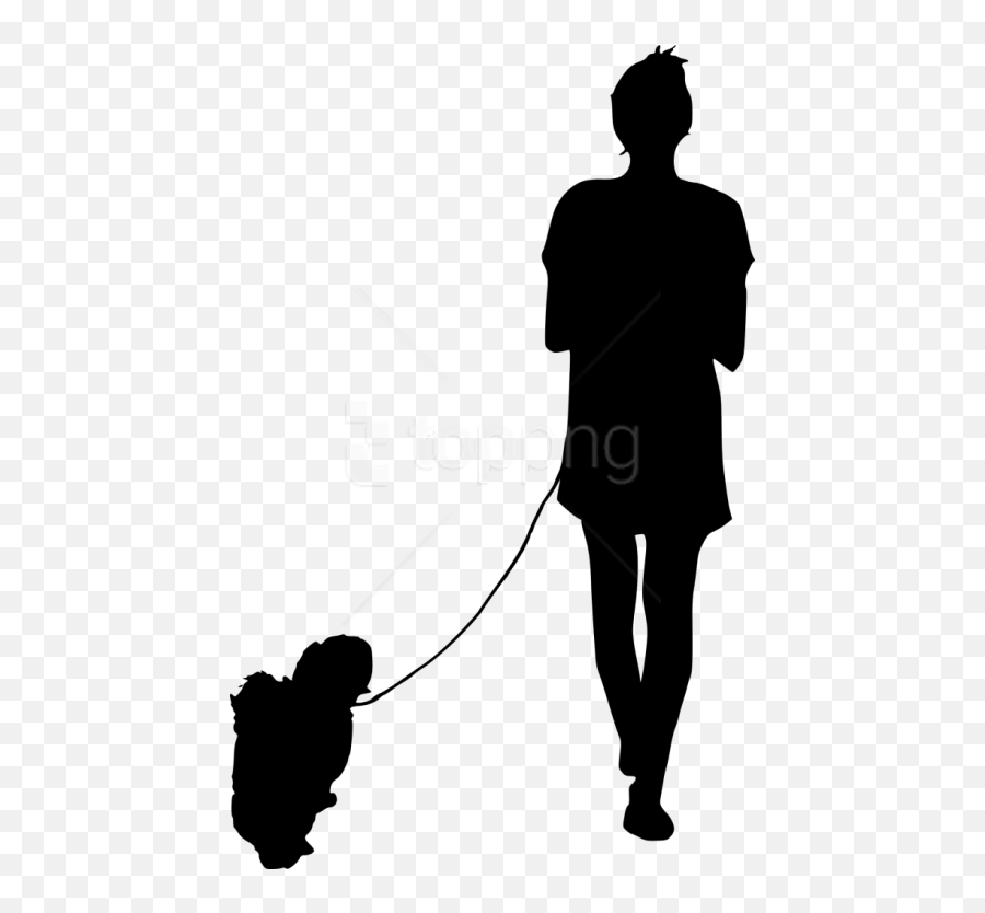 Png Dog Walking Silhouette - People Walking Silhouette Png,Walking Silhouette Png