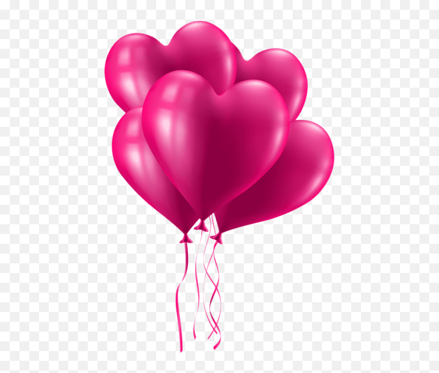 Free Png Download Valentineu0027s Day Pink Heart Balloons - Pink Balloons Transparent Background,Pink Balloon Png