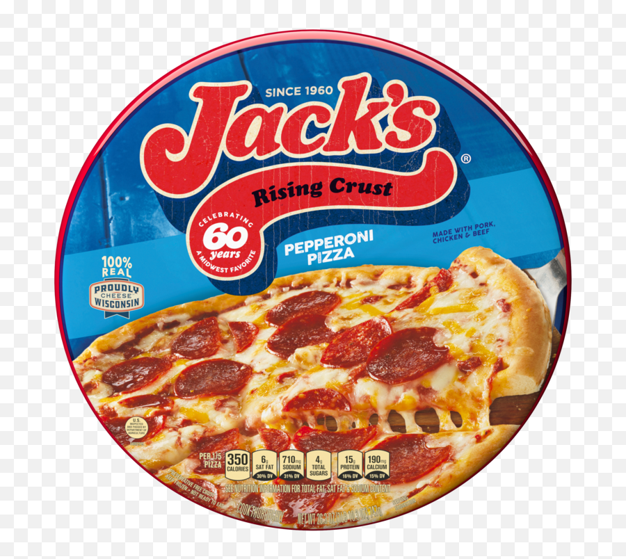 Jacku0027s Rising Crust Pepperoni Frozen Pizza 263 Oz Pack - Jacks Thin Crust Pizza Png,Pepperoni Png