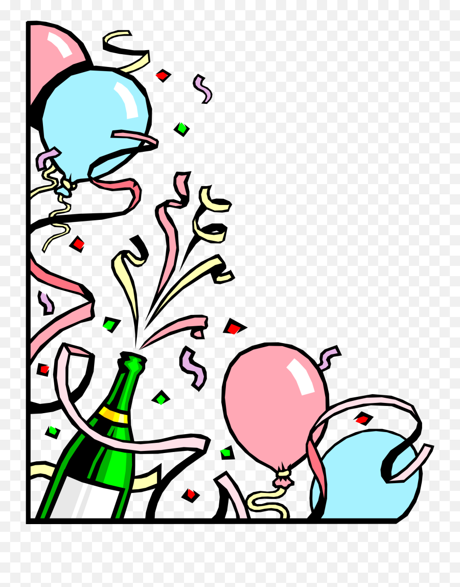 Download Champagne Clip Art Png - New Year Eve Champagne And Balloons Clipart,New Years Transparent
