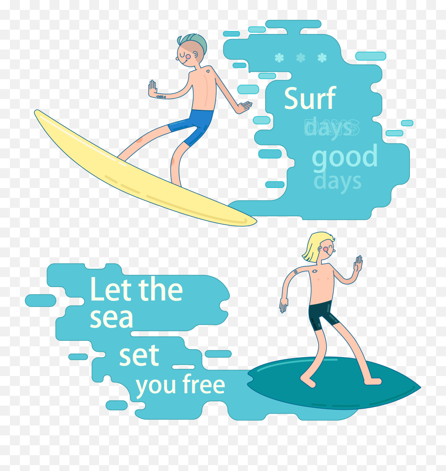 Wave Clip Surfing - Surfing Transparent Cartoon Jingfm Surfing Png,Surfing Png