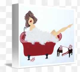 Bubble Bath Girl No Face By Barbara Wilford Gentry - Happy Png,Bubble Bath Png