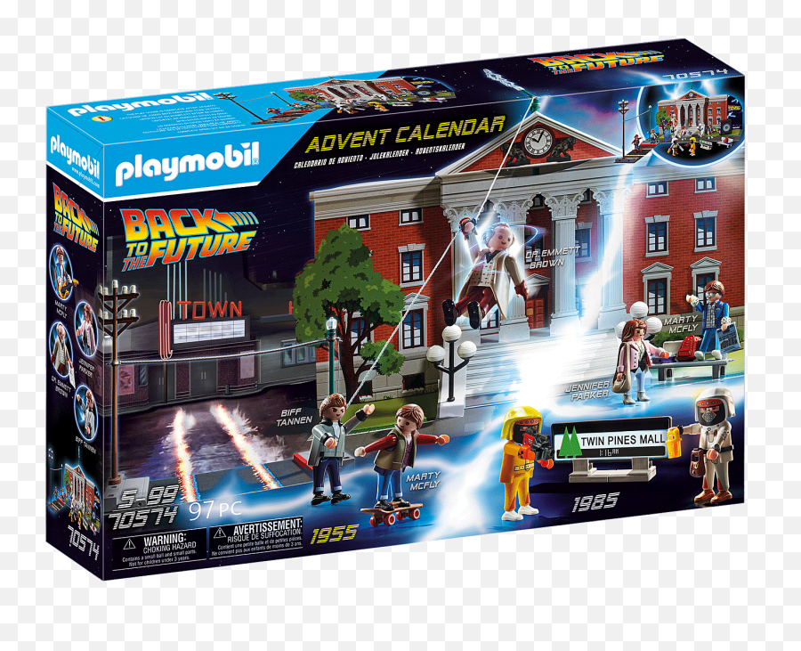 Great Scott Playmobil Releases Back To The Future Advent - Back To The Future Playmobil Advent Calendar Png,Back To The Future Logo Transparent