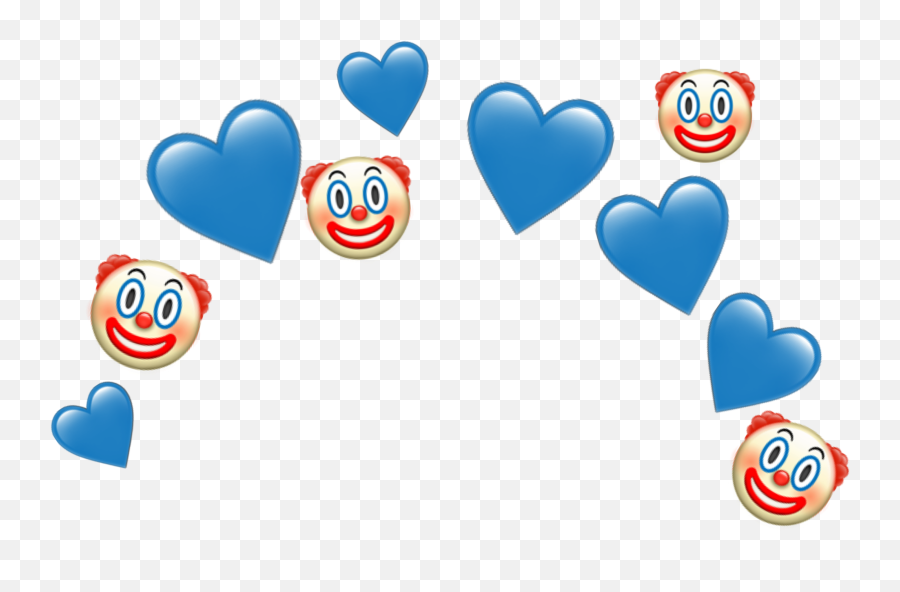 Heartjoon Blue Clown Sticker - Happy Png,Clown Emoji Transparent