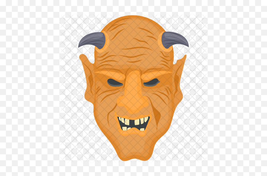 Horned Demon Icon - Creative Arts Png,Demon Face Png