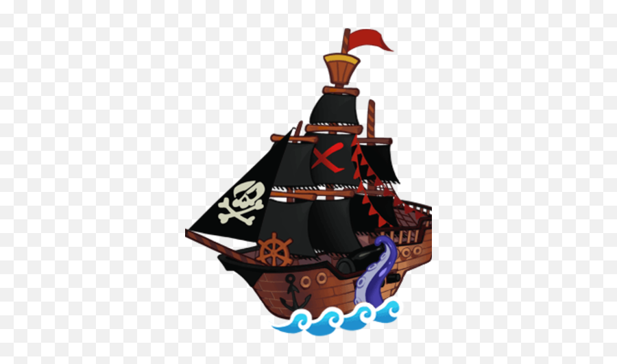 Black Sugar Pirate Ship - Cookie Run Map Pirate Png,Pirate Ship Png