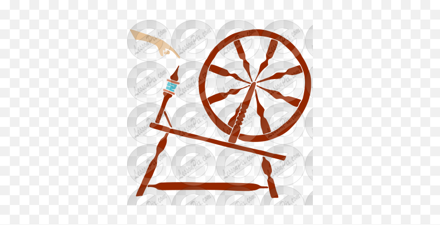 Spinning Wheel Stencil For Classroom Therapy Use - Great D Pizza Png,Spinning Icon