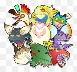 Download Monster Hunter Sticker Pack By Daiz0 Clipart - Art png