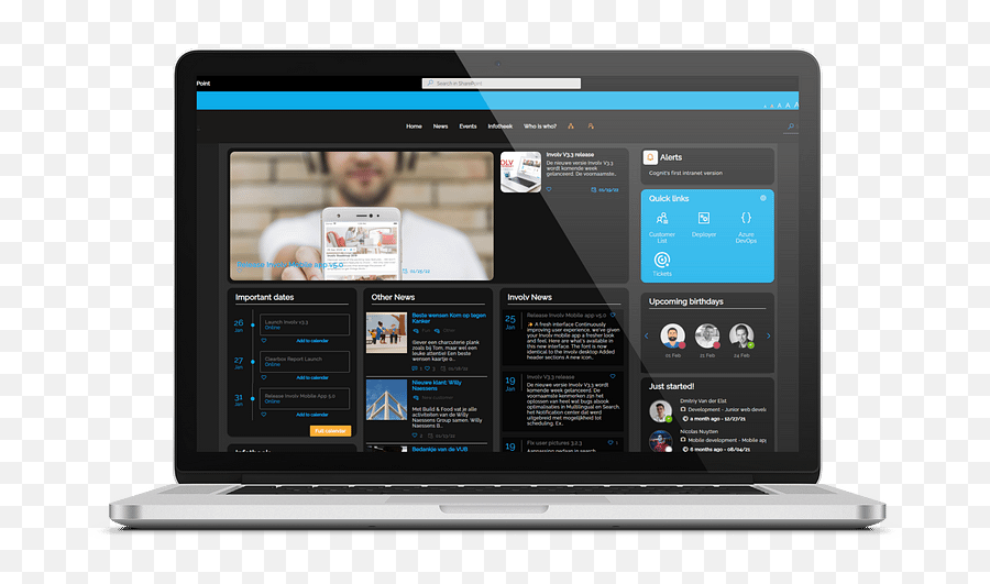 Take A Tour Of Involv Sharepoint Intranet And Discover All - Slim Png,Skype Icon Dimensions